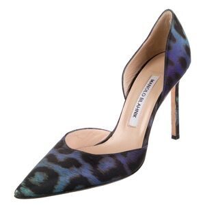 Manolo Blahnik Satin D'Orsay Pumps -size 37 IT